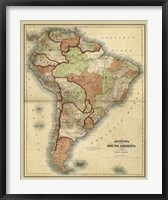Antique Map of South America Fine Art Print
