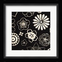 Silver Floral Cascade II Framed Print