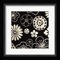 Silver Floral Cascade III Framed Print