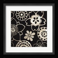 Silver Floral Cascade IV Framed Print