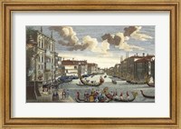 Venice Canal and Gondola Race Fine Art Print