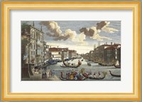 Venice Canal and Gondola Race Fine Art Print