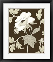 Neutral Peony Elegance I Framed Print