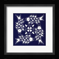 Chinese Indigo Fish III Fine Art Print