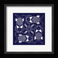Chinese Indigo Fish IV Fine Art Print