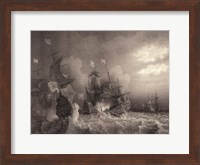 Ships at Sea I Fine Art Print
