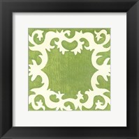 Petite Suzani in Green Framed Print
