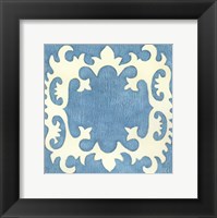 Petite Suzani in Blue Framed Print