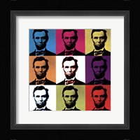 Abraham Lincoln - colored tiles Fine Art Print