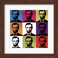 Abraham Lincoln - colored tiles Fine Art Print