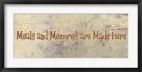 Meals and Memories are Made Here Fine Art Print