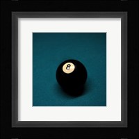 8 Ball on Blue Framed Print
