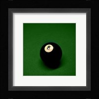8 Ball on Green Framed Print