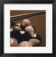 Pool Table II - Sepia Framed Print