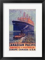 Canadian Pacific - Empress of Australia Framed Print