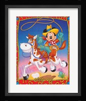 Mickey Mouse: Giddy Up Fine Art Print