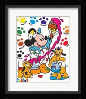 Mickey Mouse: Painting Colors Fine Art Print