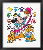 Mickey Mouse: Painting Colors Fine Art Print