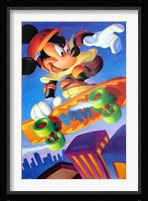 Mickey Mouse: Skateboarding Fine Art Print