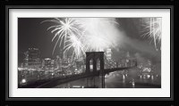 Fireworks over the Brooklyn Bridge Fine Art Print