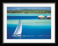 Sailing in Bora-Bora Framed Print
