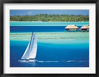 Sailing in Bora-Bora Framed Print