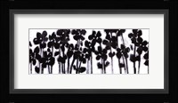 Black Flowers on White II Framed Print