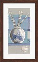 Blue Asian Collage I Fine Art Print