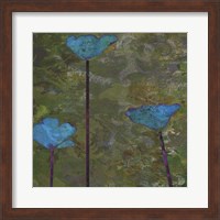 Teal Poppies II Fine Art Print