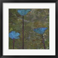 Teal Poppies II Fine Art Print