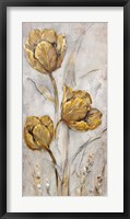 Golden Poppies on Taupe II Fine Art Print