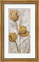 Golden Poppies on Taupe II Fine Art Print