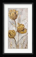 Golden Poppies on Taupe II Fine Art Print