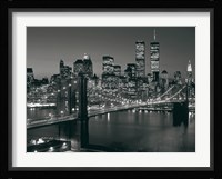 Manhattan Skyline at Night Fine Art Print