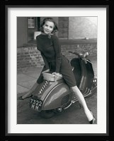Posing on Motor Scooter Fine Art Print
