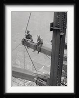 Workers Sitting on Steel Beam Fine Art Print
