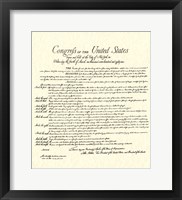 Bill of Rights (Document) Framed Print