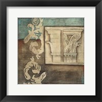 Damask Tapestry with Capital II Framed Print