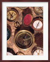 Antique Compass Collage Fine Art Print