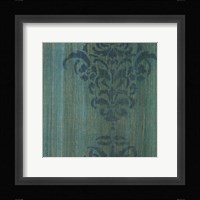 Verdigris Damask II Framed Print