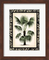 Small Palm in Zebra Border II Fine Art Print