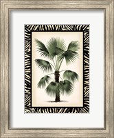 Small Palm in Zebra Border II Fine Art Print