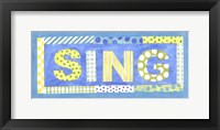 Sing Framed Print