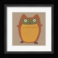 Earth-Tone Owls I Fine Art Print