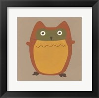 Earth-Tone Owls I Fine Art Print