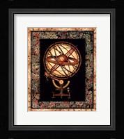 Globe with Marble Border I Framed Print