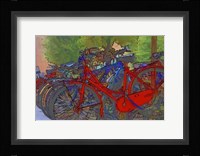 Colorful Bicycles II Framed Print
