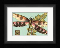 Dragonfly on Aqua IV Fine Art Print