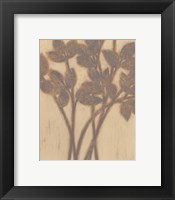 Gilded Grey Leaves II Fine Art Print