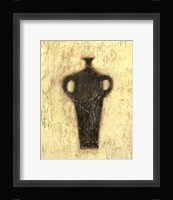 Woodcut Ebony Vase I Framed Print